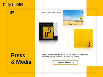 Daily Ui 051 - Press Page