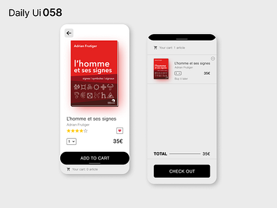 Daily Ui 058 - Shopping Cart add to cart app book checkout daily 100 challenge daily ui daily ui 058 dailyui design frutiger shopping shopping basket shopping cart typography ui ui design uidesign ux