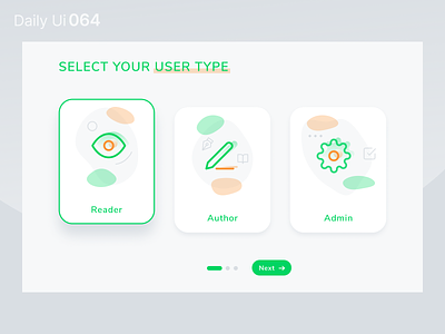 Daily Ui 064 - Select User Type colours daily 100 challenge daily ui daily ui 064 dailyui design desktop icons illustration onboarding select select user type ui ui design uidesign user user experience user interface user type ux