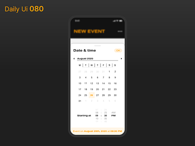 Daily Ui 080 - Date Picker