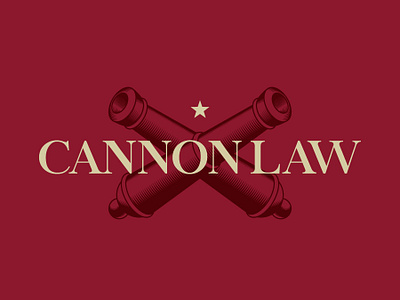Attorney Logo attorney blue brand branding cannon gold identity illustration law lawyer letterhead logo red stationery