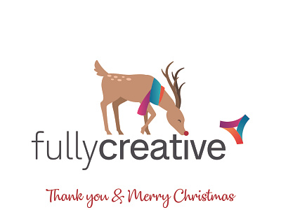 Merry Christmas! branding christmas design illustration logo red reindeer