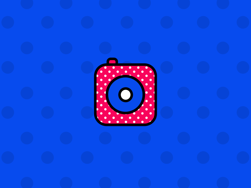 Camera background wallpaper pattern illustrations icons design shapes flat color pixflow app logo identity instagram camera icon illustraion illustrator