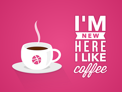 Love for design and coffee coffee debut dribbble first shot