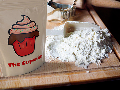 The Cupcake bake baking christmas cupcake digital art flour icon illustration logo