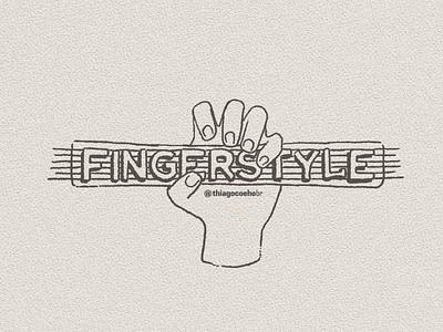 Fingerstyle Icon graphicdesign handmade icon line art vintage