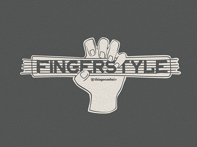 Fingerstyle Icon Vector design gráfico icon social media visual branding visual design
