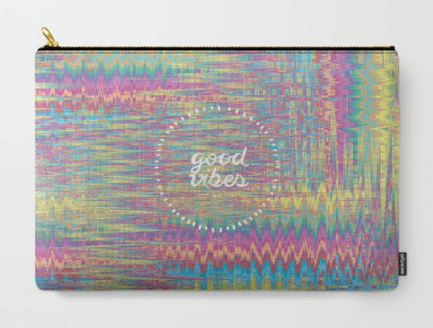 Good Vibes bags carry all colorful digital art estampa geometric good vibes graphic design hand lettering pattern pouch