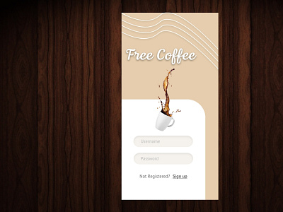 Daily UX Challenge #001 app dailyui uidesign coffee signup design ui ux