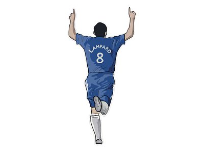 Lampard Sticker cartoon football illustration procreate soccer sticker sticker design stickers vector