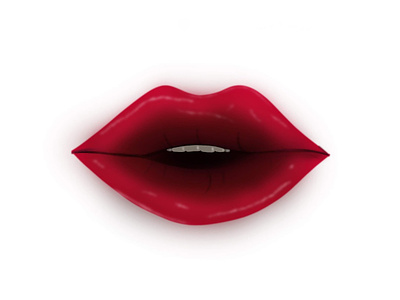 Lips glossy illustration lips lipstick procreate redlips vector