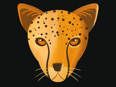 Cheetah Face animal animals branding cheetah emoticon illustration procreate
