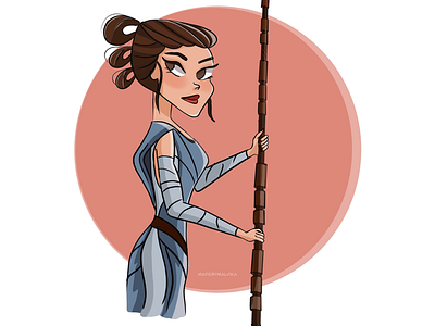 Rey from Starwars art digital art illustration rey starwars warrior woman