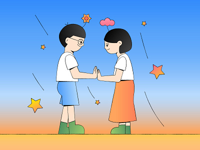 兩朵/我們 couple design illustration love team