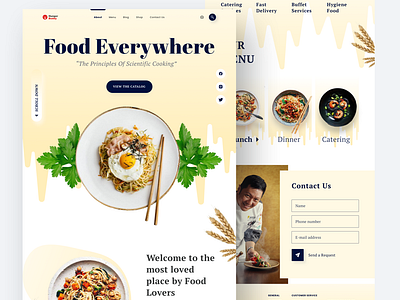 Food landing page