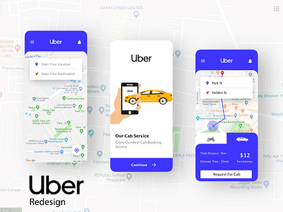 Uber Redesign app clean design identity illustration illustrator typography ui ux vector web