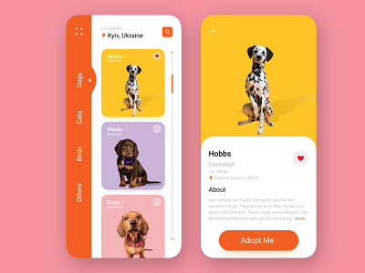 pet adoption app branding design dog dribbble illustration illustrator pet typography ui vector web