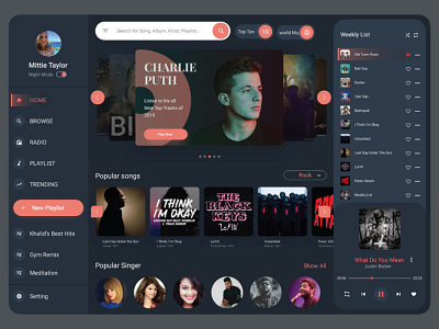 Music Web app branding design illustration illustrator typography ui ux vector web website