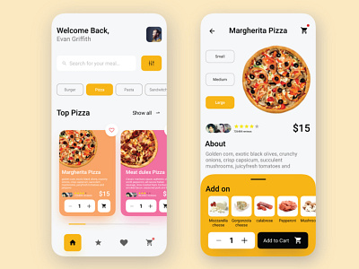 Food app app brand clean client company dailyui delivery design flat food food app interface job love minimal ux vector web