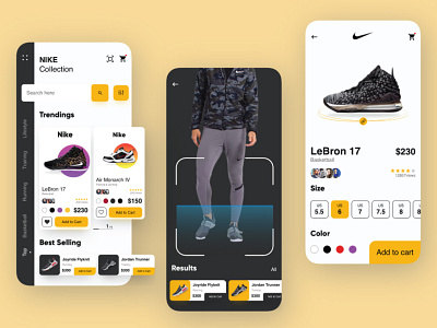 Nike App 2.0 animation app app design clean color easy great likes minimal motion nike air nike running nike shoes plain shoesapp