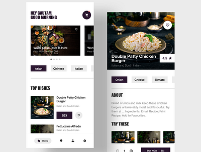 Restaurant App animation app branding clean design dribbble food app illustration illustrator minimal restaurant typography ui