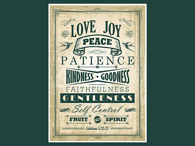 Fruit of the Spirit Poster bible galatians poster verse