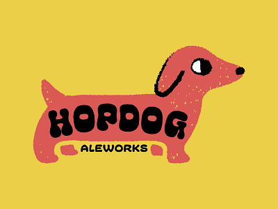 Hop Dog Aleworks Logo brand identity brand identity design cheee dog dog logo logo logo design trademark visual identity