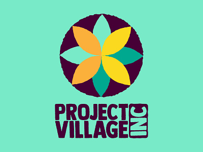 Project Village Logo brand identity branding community development design logo logomark trademark type typography vector visual identity