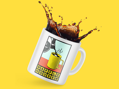 WH Mug brand refresh branding coffee coffee mug cup design diner illustration mug mug design refresh restaurant typography vector visual identity waffle house