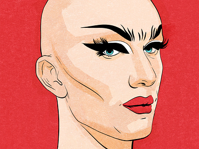 Sasha Velour digital art drag drawing illustration portrait rupauls drag race sasha velour