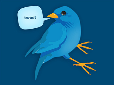 Twitter Bird bird blue bluebird illustration tweet twitter