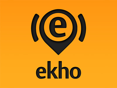 Ekho Logo echo location logo orange