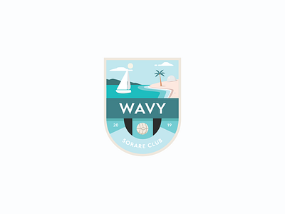 Wavy - My Sorare club badge beach football ocean palm tree sail soccer soccer badge sorare wavy