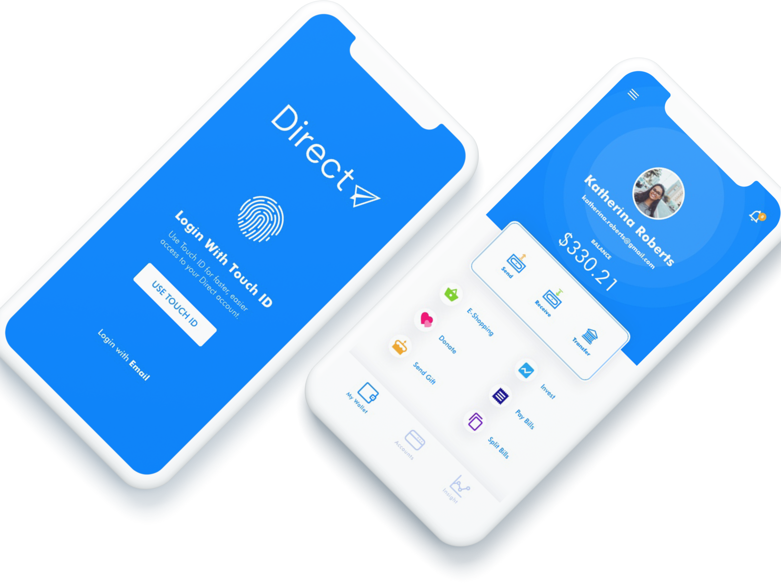 Direct Mobile App Design by Sia Li on Dribbble