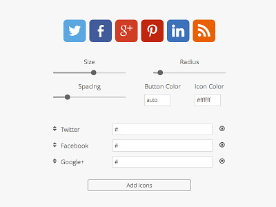 Social Icon Design Tool editor icons interface social ui ux