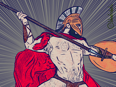 Spartan comics helmet history illustration roman shield sparta