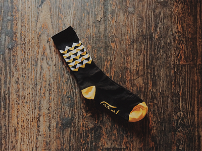 Sock Shot dailysockvibes gold pattern socks triangles