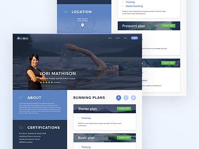 Trainer Profile fitness fnsz funsize photography software trainer ui ux