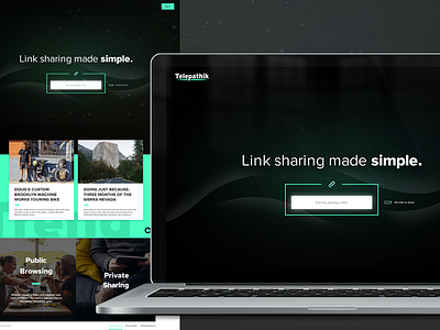 Telepathik Landing Page fnsz landing links platform sharing site website