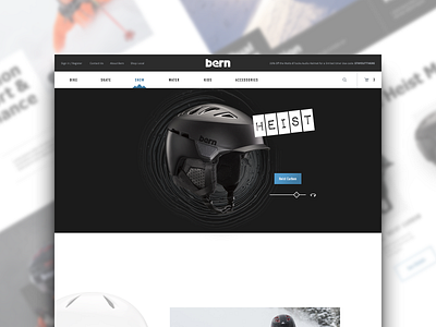 Bern Product Feature Page design ecommerce helmets interaction interface site sports ui ux web website