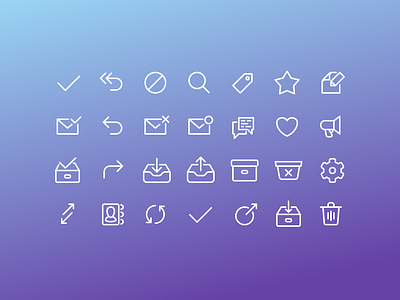 Bevel Mail Icons