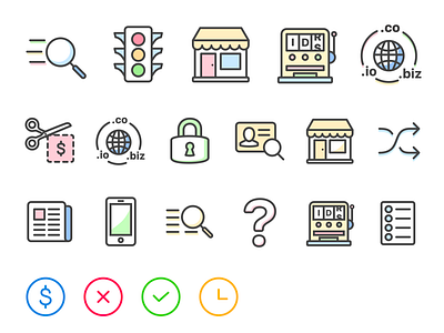Icons for InstantDomainSearch.com branding design icon