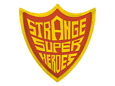 STRANGE SUPER HEROES logo brand challenge illustration logo logotype strangesuperheroes superhero superheroes