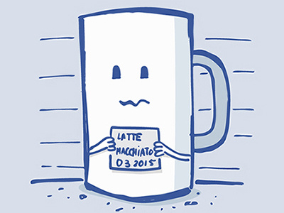 Late Macchiato Mug Shot character cute illustration