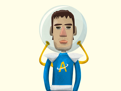Astro Man astrounaut character proscatination sideproject strangesuperheroes super superhero superheroes
