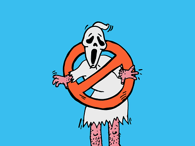 Halloween not Allowed 🚫 👻 character ghostbuster halloween illustration scream