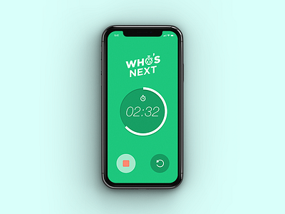 Who's Next app app football goal goalkeeper ios players soccer sport stopwatch timer ui ux