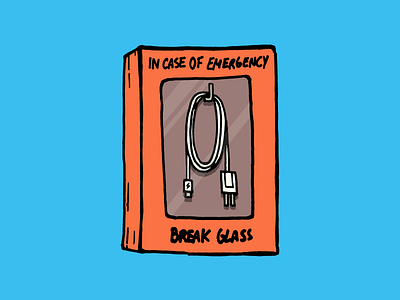 ⚠️ In Case of Emergency Break Glass ⚠️ addict break charger emergency glass illustration