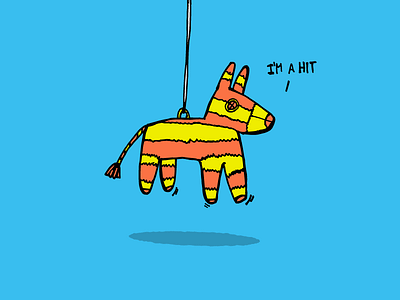 ⚡️PIÑATA ▼ω▼ ⚡️ colourful fun hit illustration marker pinata vector