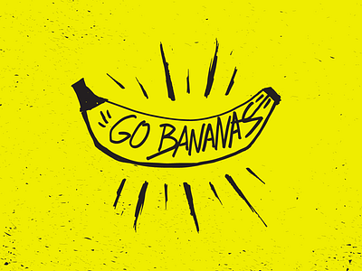 ⚡️✊ ģ𝑜 ๒αＮ卂Ň𝓐Ｓ ✌🍌 banana handdrawn illustration illustration sharpie texture typography yellow